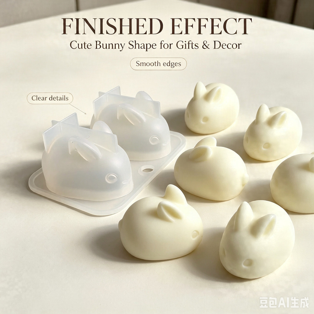 Soap Making Ideas - 3D Mini Tavşan silikon kalıp Gıda