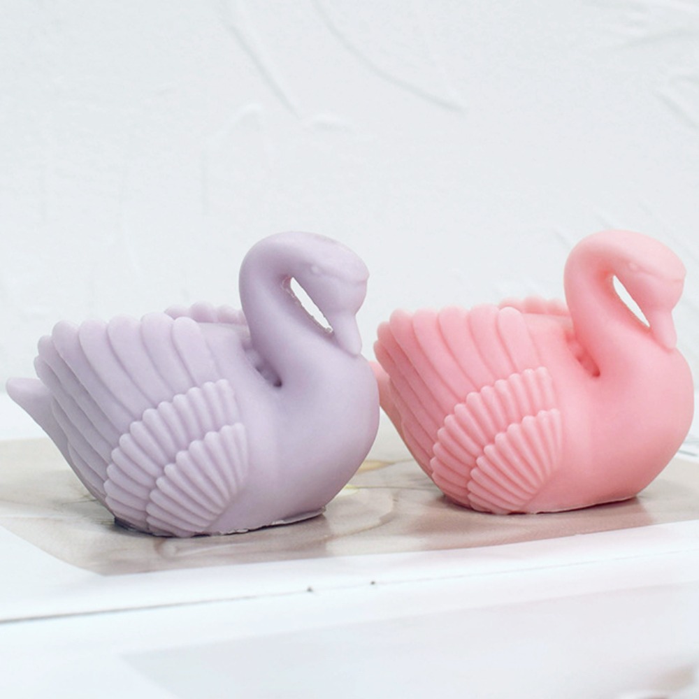 Soap Making Ideas - Beyaz kuğu silikon mum kalıp kuğu