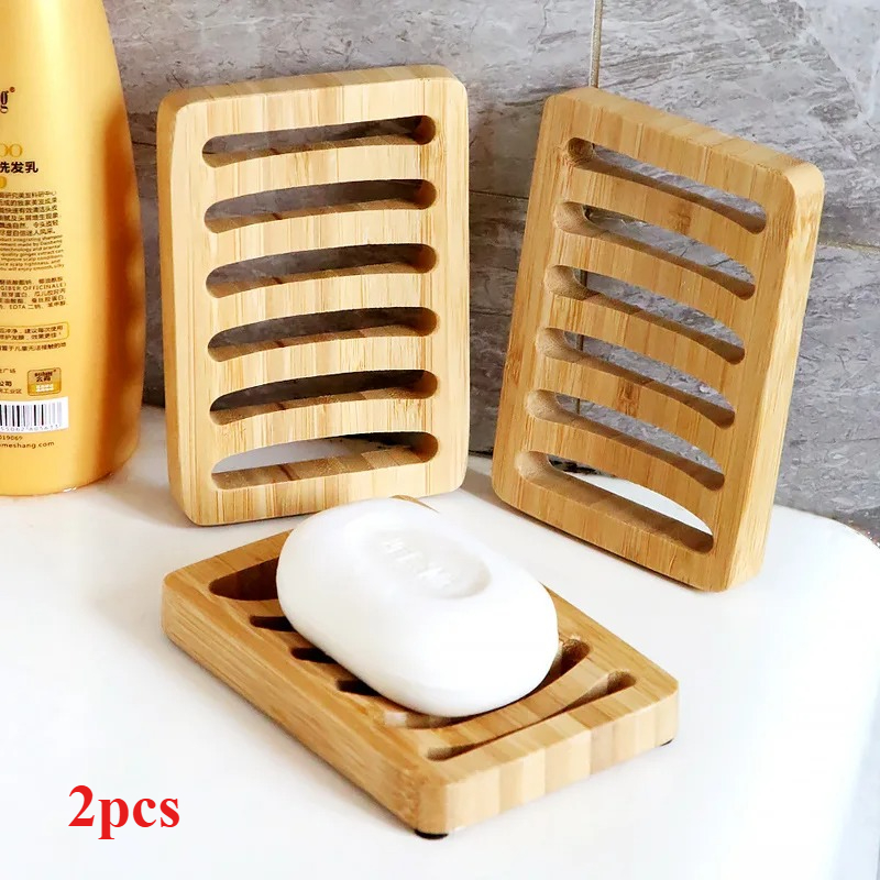 Soap Making Box - 2 adet Bambu Sabunluk Tepsi Ahşap