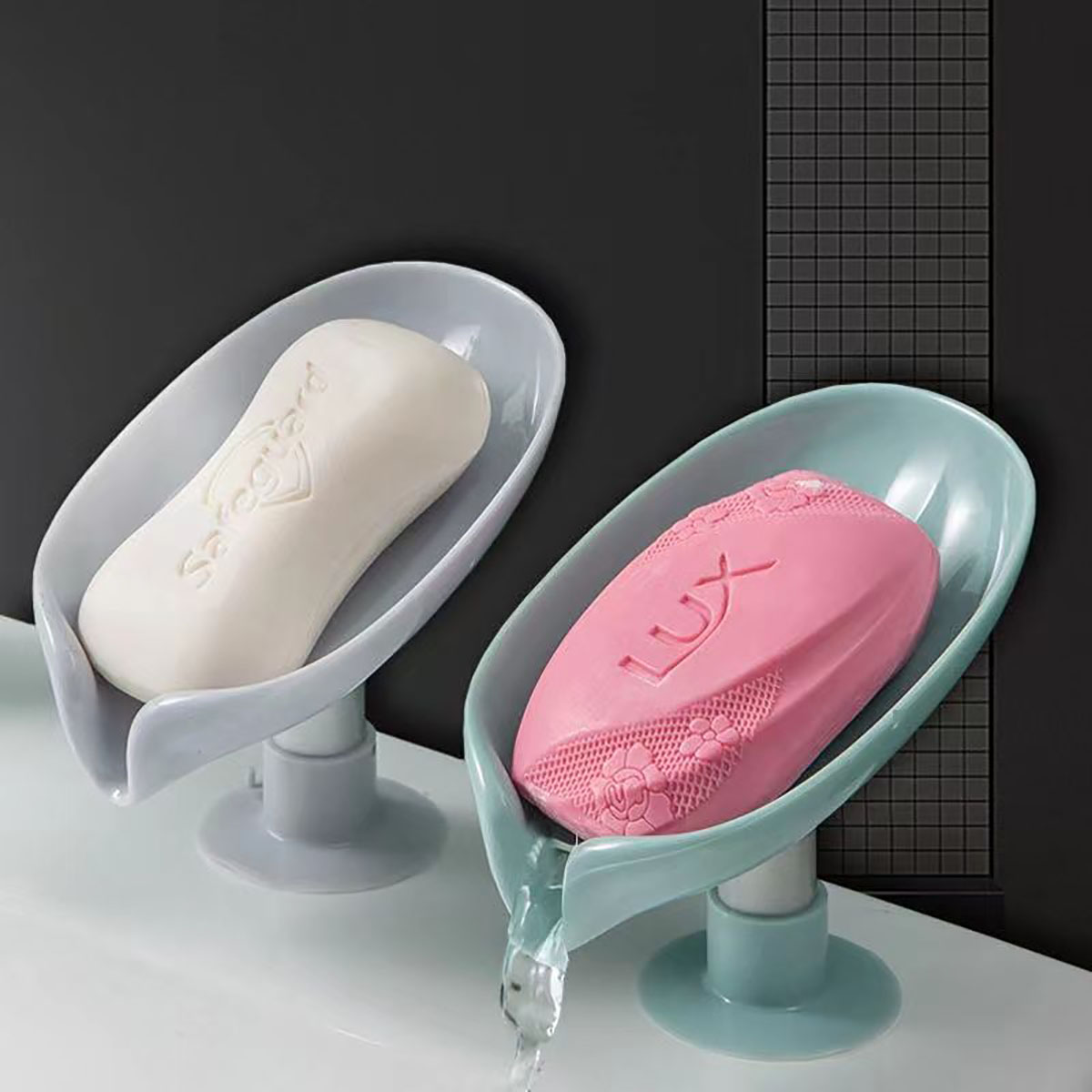 Soap Making Box - Yaprak Şekli Sabun Kutusu Drenaj Sabunluk