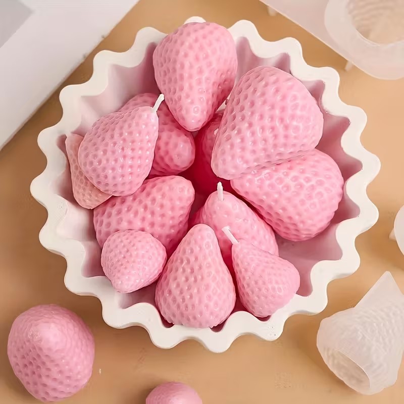 Çilek Silikon Mum Kalıbı DIY A - Soap Making Ideas incelemesi ve fiyatı